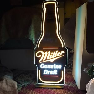 16 in Miller Genuine Draft Bar Top Standing Sign